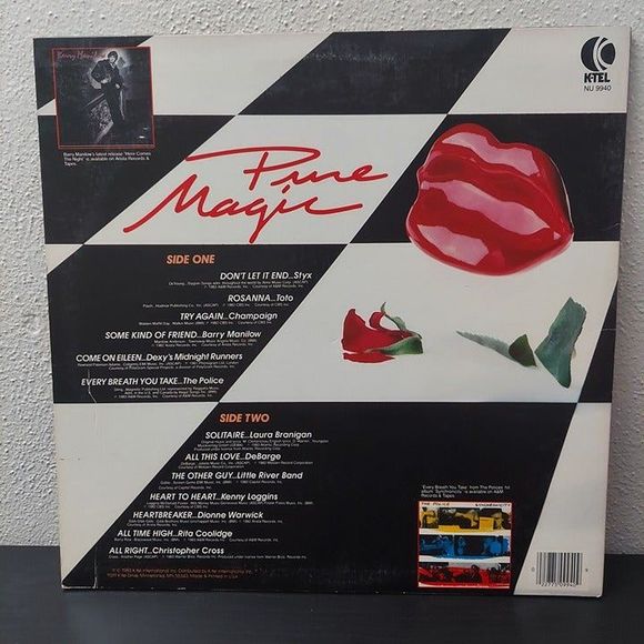 PURE MAGIC: Todays Soft Sounds -by K-TEL 12" Vinyl Record LP  1983 Toto, DeBarge - Picture 2 of 8